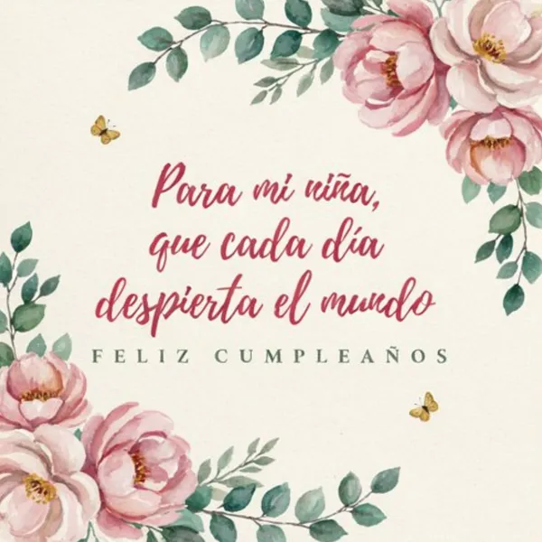 Tarjeta de cumpleaños para mi hija querida iluminando el mundo