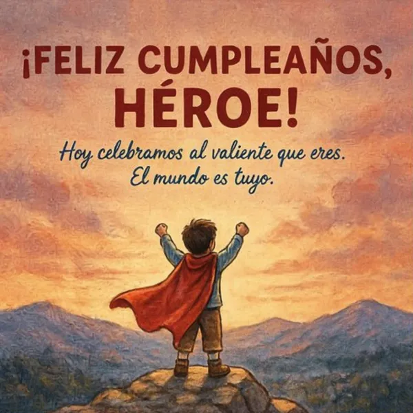 Tarjeta divertida de cumpleaños para mi hijo campeón y héroe