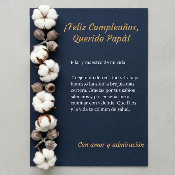 Carta para papá: pilar y maestro de vida diseñada en Canva