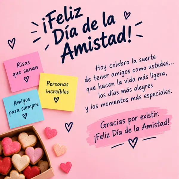 Tarjeta para el Día de la Amistad gracias por existir amigos